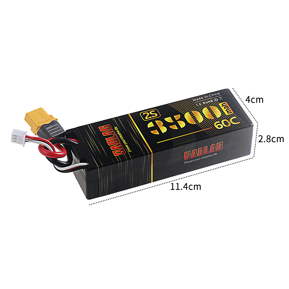 Batería Lipo 2S 7.4V de 3500mA - Rc Hobby Tank reseña y precio