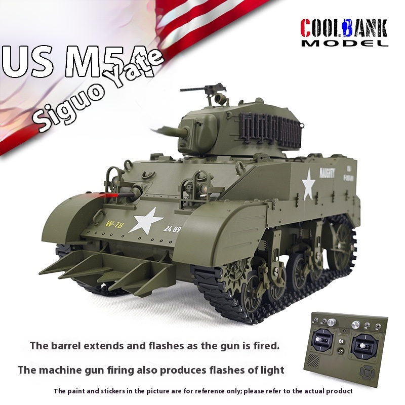 1:16 Rc Tank Usa Stuart M5a1 t - Rc Hobby Tank reseña y precio