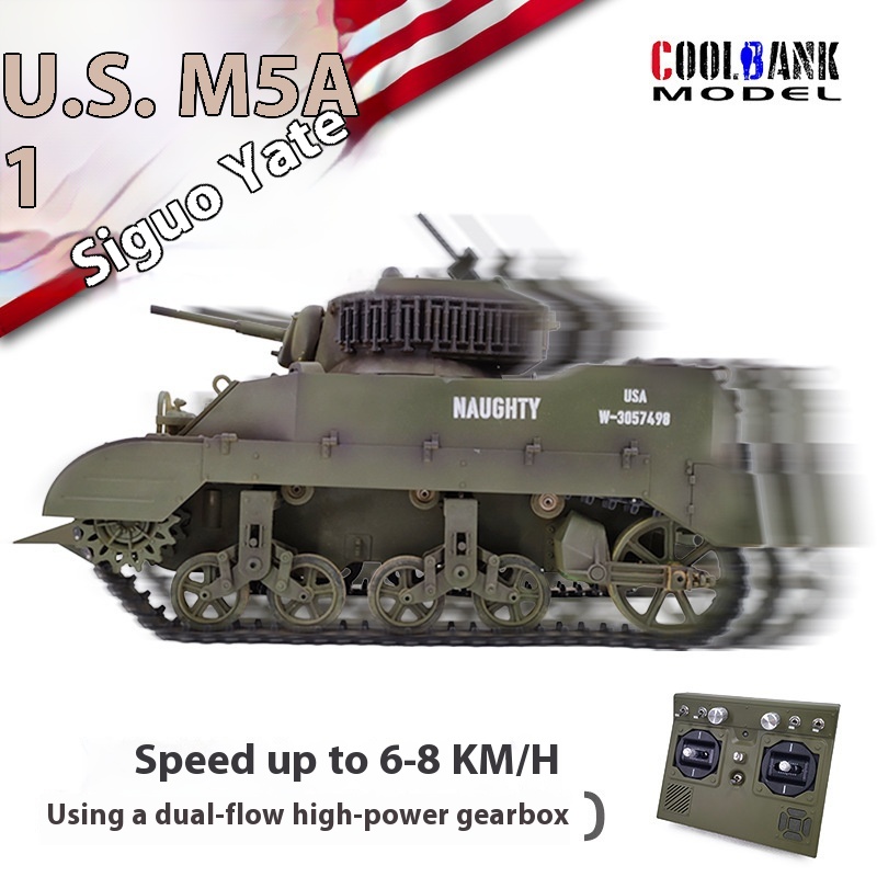 1:16 Rc Tank Usa Stuart M5a1 t - Rc Hobby Tank reseña y precio