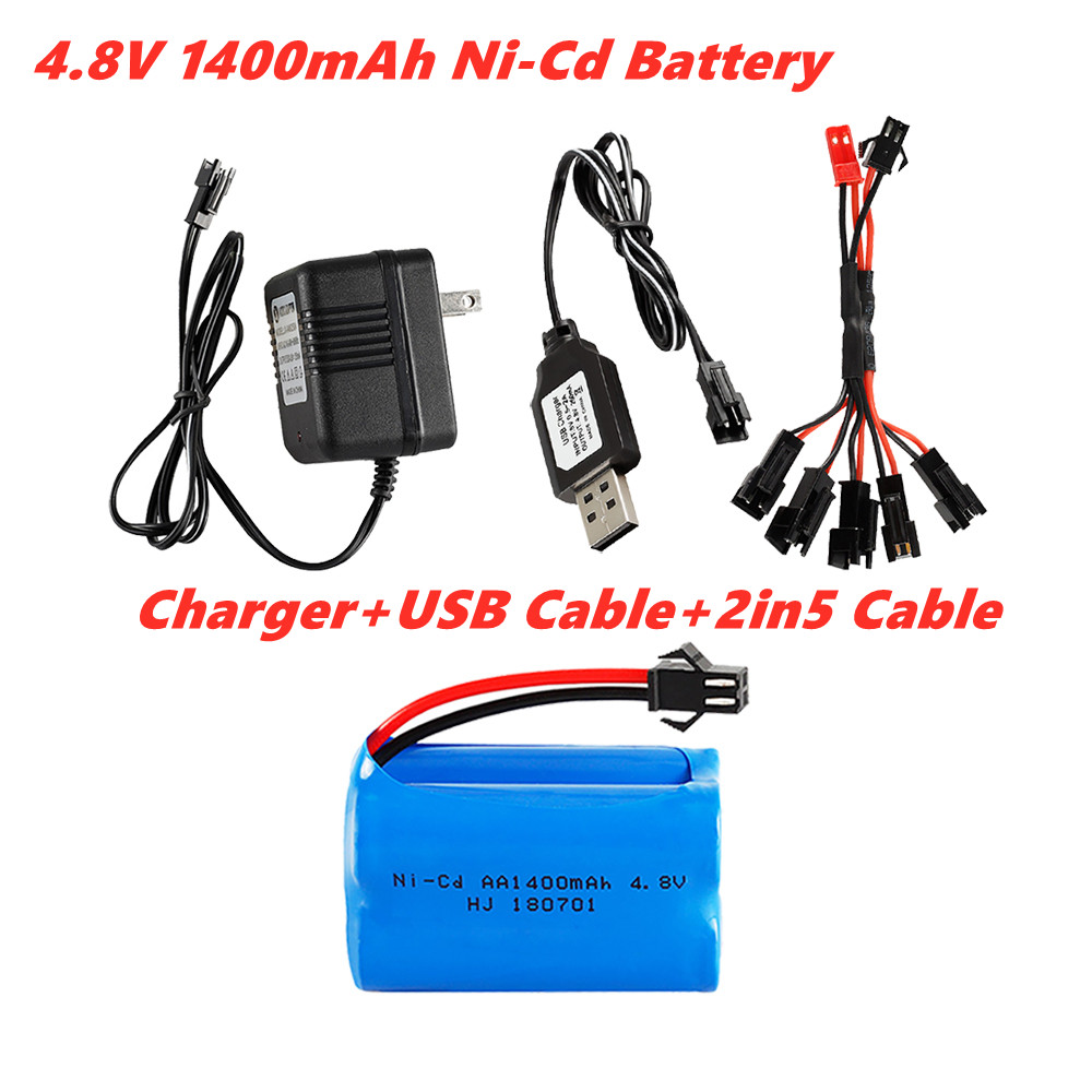 Batería Ni-Cd de 4,8 v y 1400m - Rc Hobby Tank reseña y precio